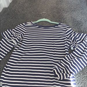 Blue and white striped light sweater